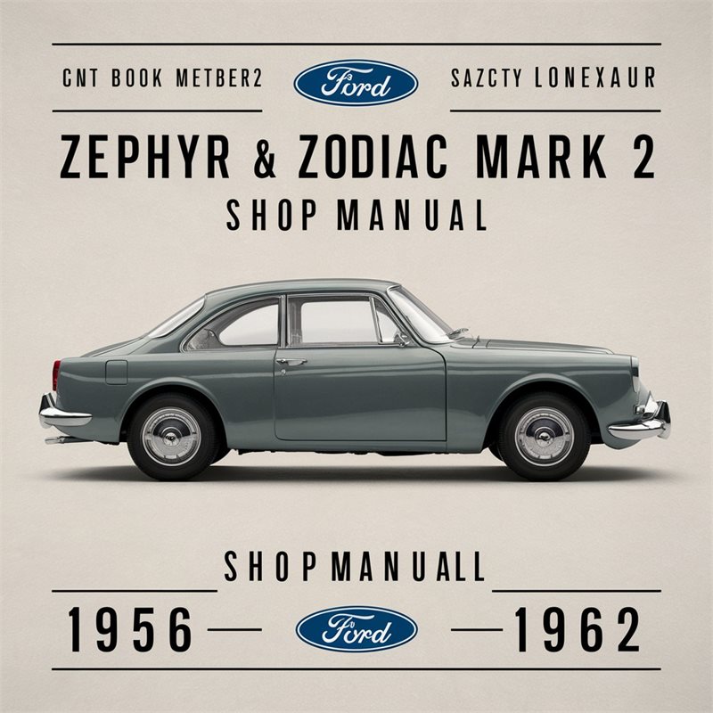 1956-1962 Ford Zephyr Zodiac Mark 2 - Shop Service Repair Workshop Manual PDF
