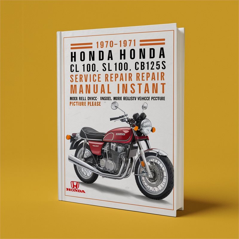 1970-1971 Honda CB Series CB100 CL100 SL100 CB125S CD125S SL125 Service Repair Workshop Manual PDF
