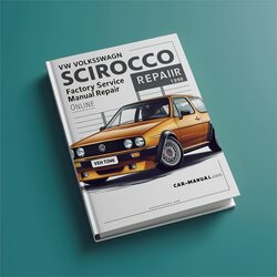 1982-1989 Volkswagen Scirocco VW Volkswagn - Online Service Repair Workshop Manual PDF