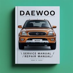 Daewoo Musso Service Repair Workshop Manual PDF