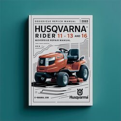 Husqvarna Rider 11 13 16 Mower Service Repair Workshop Manual PDF