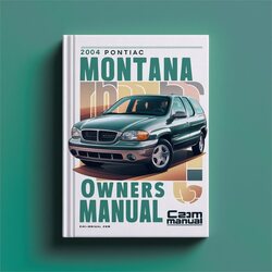 2004 Pontiac Montana Owners Owner's Manual PDF