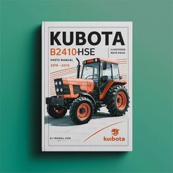 Kubota B2410HSE Tractor Parts - Illustrated Master Catalog PDF