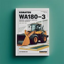Komatsu WA180-3 Wheel Loader Service Repair Workshop Manual PDF