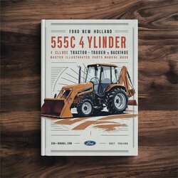 Ford New Holland 555C 4 Cylinder Tractor Loader Backhoe Master Illustrated Book Parts Catalog PDF