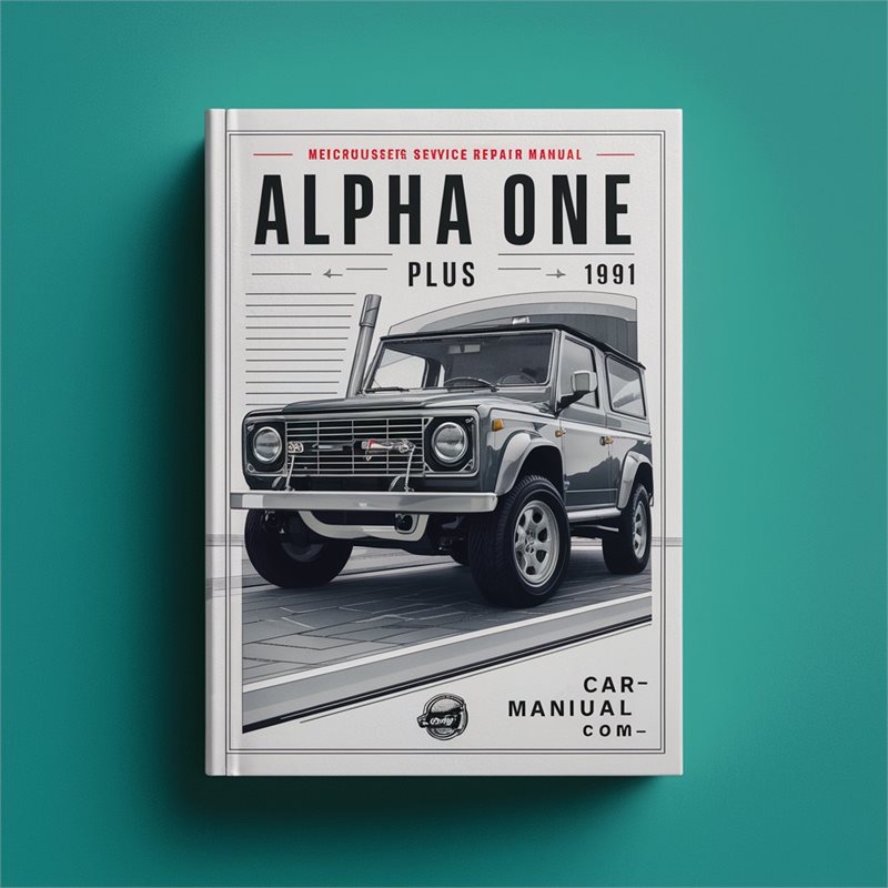 1991 Mercruiser Alpha One GEN3 Plus Service Repair Workshop Manual PDF