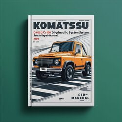 Komatsu D 600 C L Hydraulic System Service Repair Workshop Manual PDF
