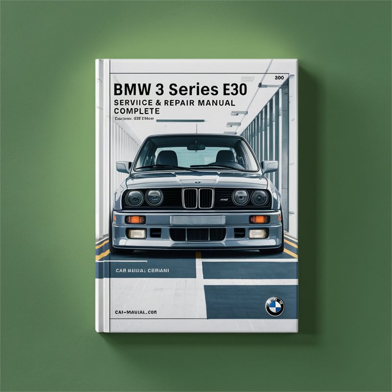BMW 3 Series E30 (english German) Service Repair Workshop Manual PDF