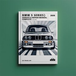 BMW 5 Series (E34) (english German) Service Repair Workshop Manual PDF