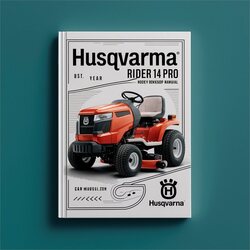 Husqvarna Rider 14 PRO Ride ON Mower Service Repair Workshop Manual PDF