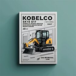 Kobelco SK16 SK17 Hydraulic Mini Excavator (pf03-03001 Up) Service Repair Workshop Manual PDF