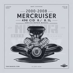 2000-2008 Mercruiser 496 Cid/8.1l Engine Service Repair Workshop Manual PDF