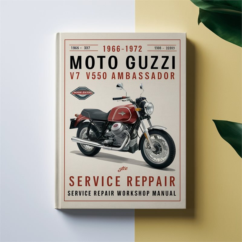 1966-1972 Moto Guzzi V Models V7 V750 Ambassador V850 Eldorado Service Repair Workshop Manual PDF