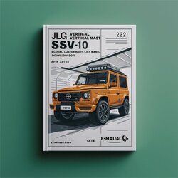 JLG Vertical Mast SSV-10 Global Illustrated Master (p/n 3121188) Parts Catalog PDF