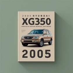 2005 Hyundai Grandeur XG350 Software Service Repair Workshop Manual PDF