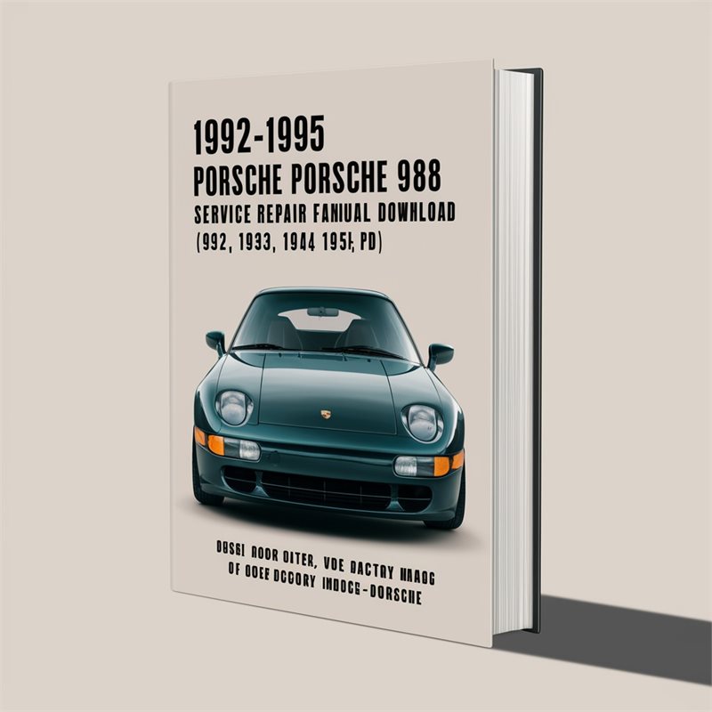 1992-1995 Porsche 968 Service Repair Workshop Manual PDF