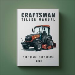 Craftsman Tiller 536.292510 536.292520 Service Repair Workshop Manual PDF