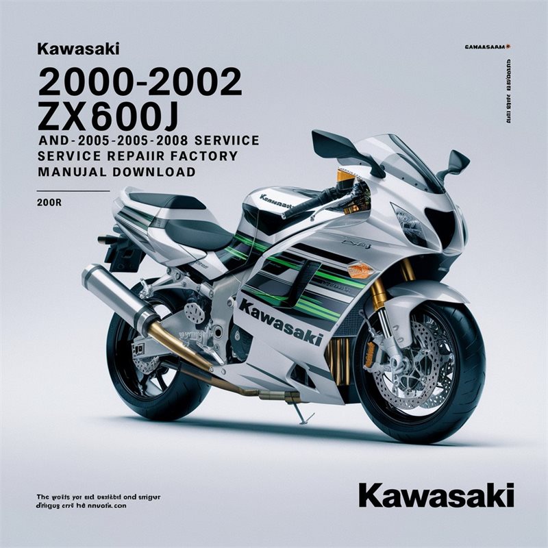 2000-2008 Kawasaki ZZ R Series ZX600J - ZZR600 Service Repair Workshop Manual PDF