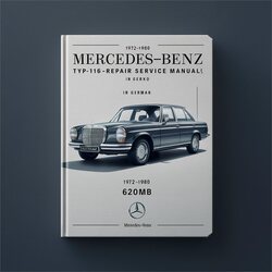 1972-1980 Mercedes W116 Benz TYP-116 () German 620MB Service Repair Workshop Manual PDF
