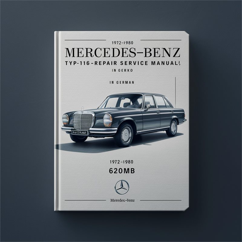 1972-1980 Mercedes W116 Benz TYP-116 () German 620MB Service Repair Workshop Manual PDF
