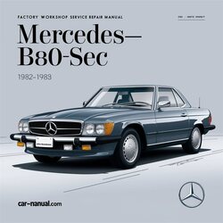 1982-1983 Mercedes W126 Benz 380SEC Service Repair Workshop Manual PDF