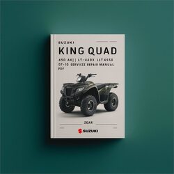 2007-2010 Suzuki King Quad 450AXI 450 Axi LT-A450X LTA450 Service Repair Workshop Manual PDF