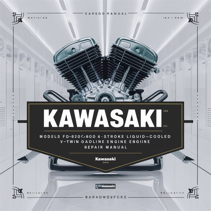 Kawasaki 4 Stroke Engines Manuals Models FD620D FD661D 4-stroke Liquid-cooled V-TWIN Gasoline Engine Service Repair Workshop Manual PDF