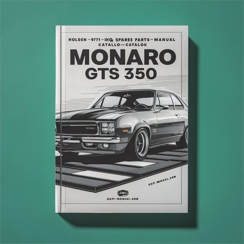 1971-1973 Holden Monaro HQ Spare Catalog GTS 350 Parts PDF