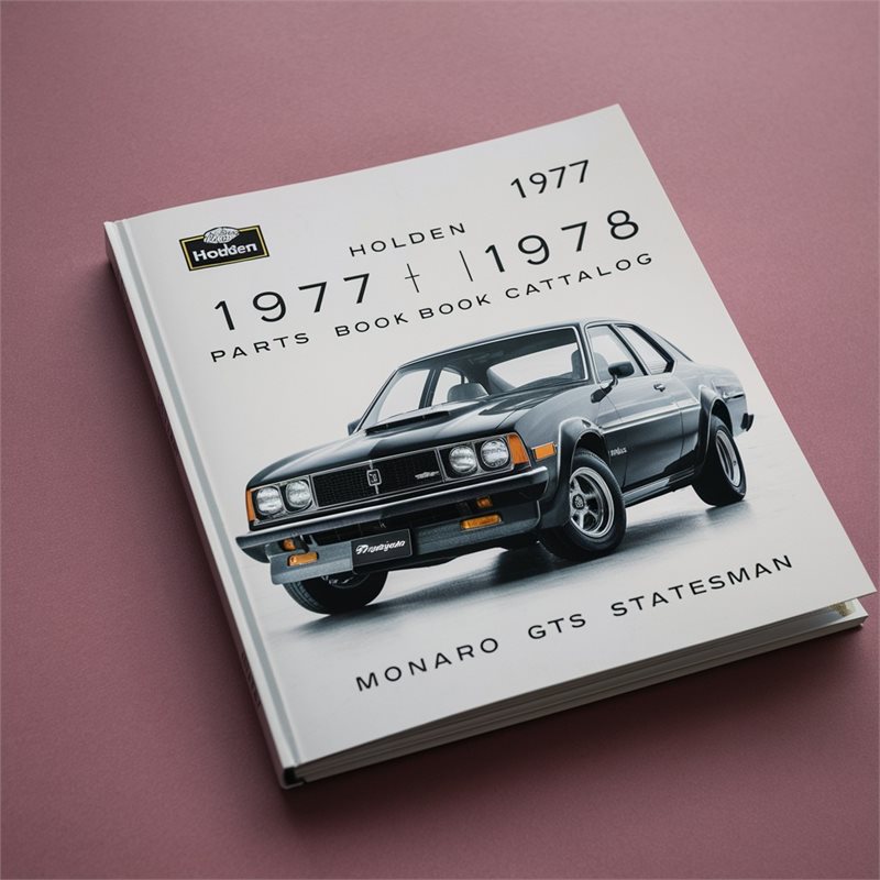 1977-1978 Holden Monaro HZ Catalog GTS Statesman Parts PDF