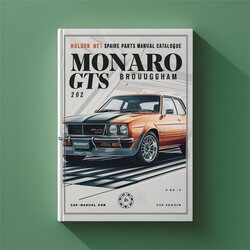 Holden Monaro HT Spare Catalogue GTS Brougham PRE Parts Catalog PDF