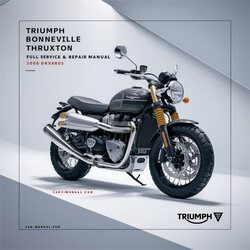 2006 Triumph Bonneville Thruxton Scrambler -onwards Service Repair Workshop Manual PDF