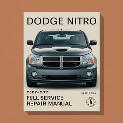 2007-2011 Dodge Nitro Service Repair Workshop Manual PDF