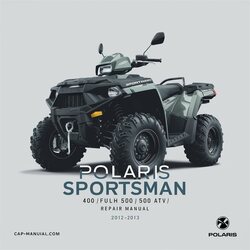 2012-2013 Polaris Sportsman 400 500 H.o. ATV Service Repair Workshop Manual PDF