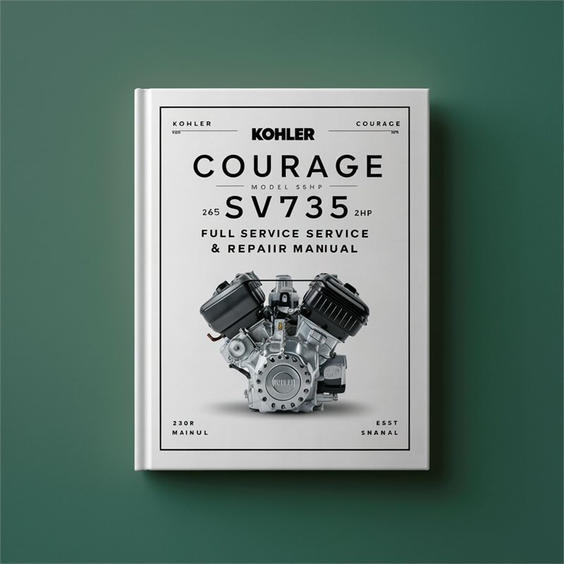 Kohler Courage Series Model SV735 26HP Engine Service Repair Workshop Manual PDF