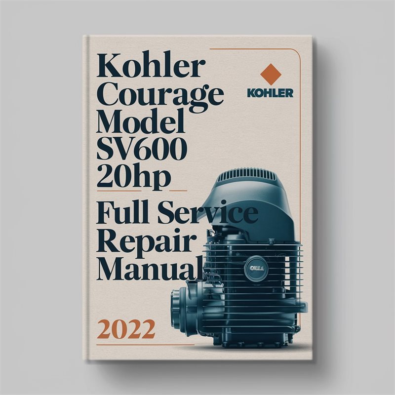 Kohler Courage Series Model SV600 20HP Engine Service Repair Workshop Manual PDF