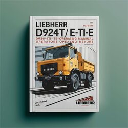 Liebherr D924t-e/ti-e D926t-e/ti-e Engine Operators Operating ( Order Number: 9076418 ) Service Repair Workshop Manual PDF