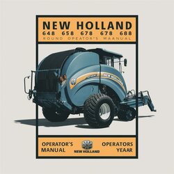 New Holland 648 658 678 688 Round Baler Operators Operator's Manual PDF
