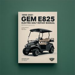 1999-2001 Volkswagen Golf Gem E825 Electric Cart Service Repair Workshop Manual PDF