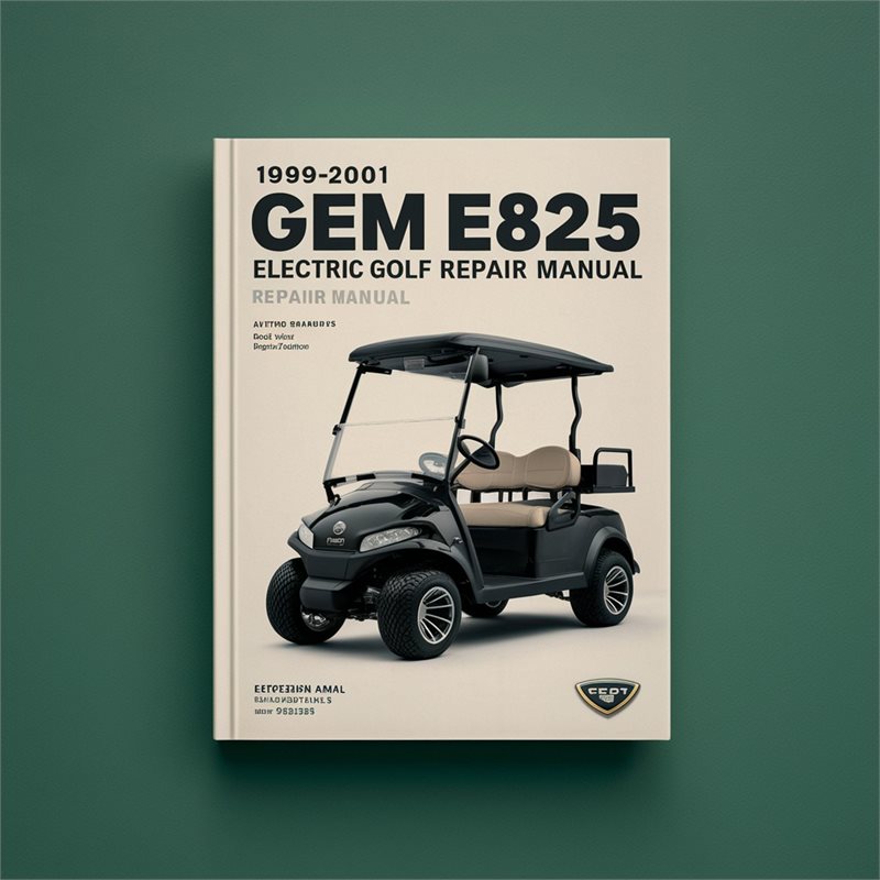 1999-2001 Volkswagen Golf Gem E825 Electric Cart Service Repair Workshop Manual PDF
