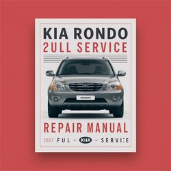 2007 Kia Rondo 2.4l Service Repair Workshop Manual PDF
