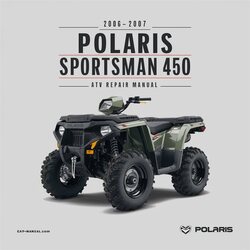 2006-2007 Polaris Sportsman 450 500 ATV Service Repair Workshop Manual PDF