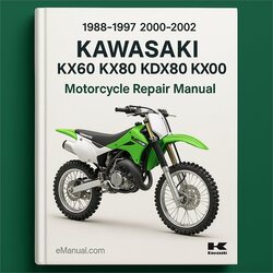 1988-2002 Kawasaki KDX Models KX60 KX80 KDX80 KX100 2-stroke Motorcycle Service Repair Workshop Manual PDF
