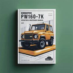 Komatsu PW160-7K Operation Service Repair Workshop Manual PDF