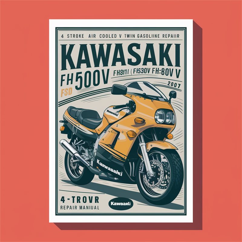 Kawasaki 4 Stroke Engines Manuals FH451V FH721V Air Cooled V Twin Gasoline Engine Service Repair Workshop Manual PDF