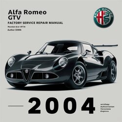 2004 Alfa Romeo GTV Service Repair Workshop Manual PDF