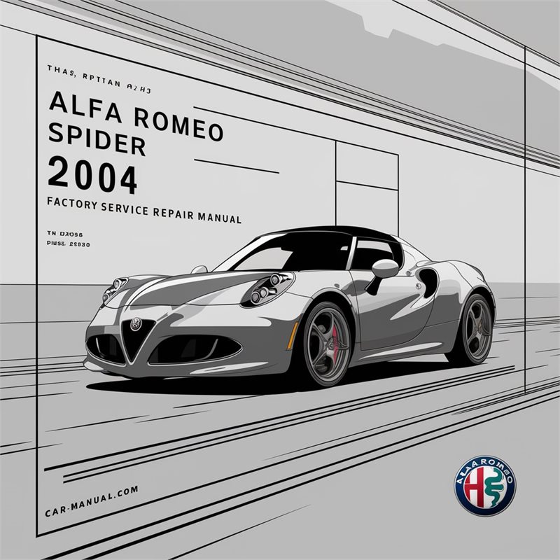 2004 Alfa Romeo Spider Service Repair Workshop Manual PDF
