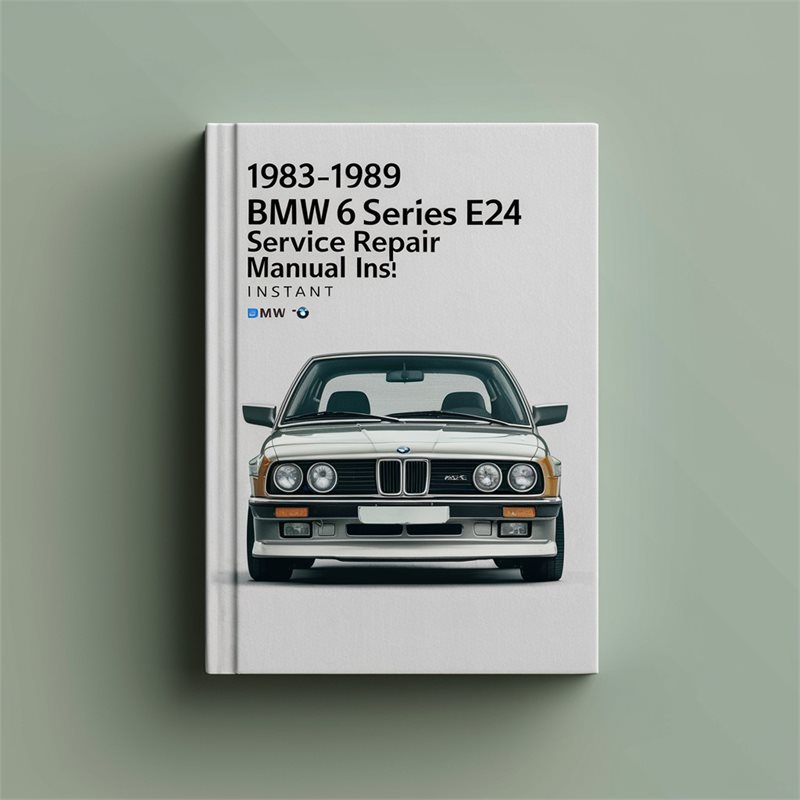 1983-1989 BMW 6 Series E24 Service Repair Workshop Manual PDF