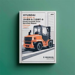 Hyundai 10BTR-9 13BTR-9 15BTR-9 Forklift Truck Service Repair Workshop Manual PDF