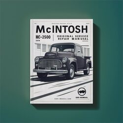 Audio Analyzers Mcintosh MC-2500 Original Service Repair Workshop Manual PDF