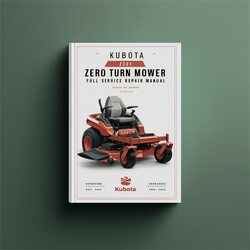 Kubota ZD331 Zero Turn Mower Service Repair Workshop Manual PDF